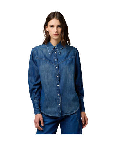 Shirt Yoke Denim Sparkle Blue