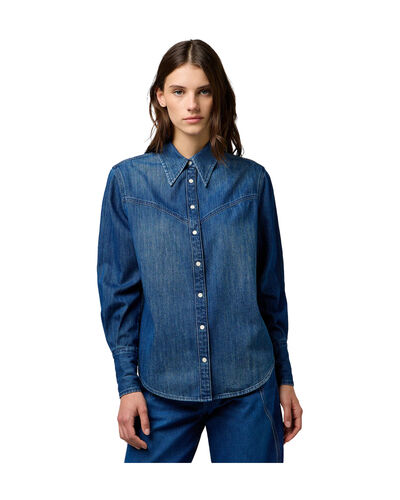 Shirt Yoke Denim Sparkle Blue