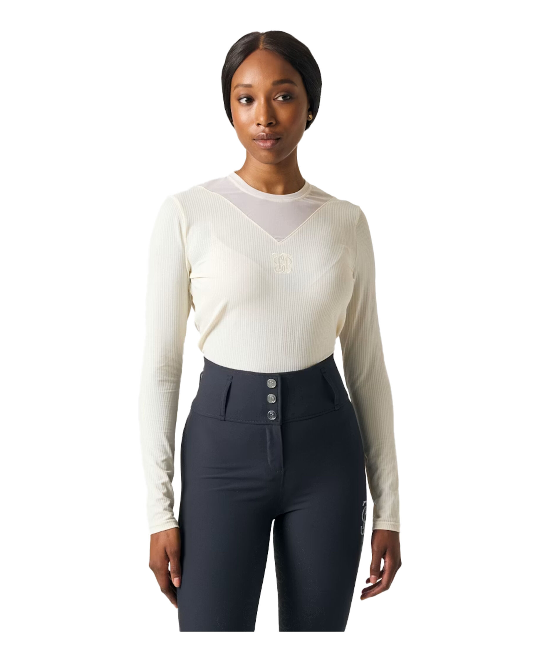 Mesh-Langarmshirt Leandra