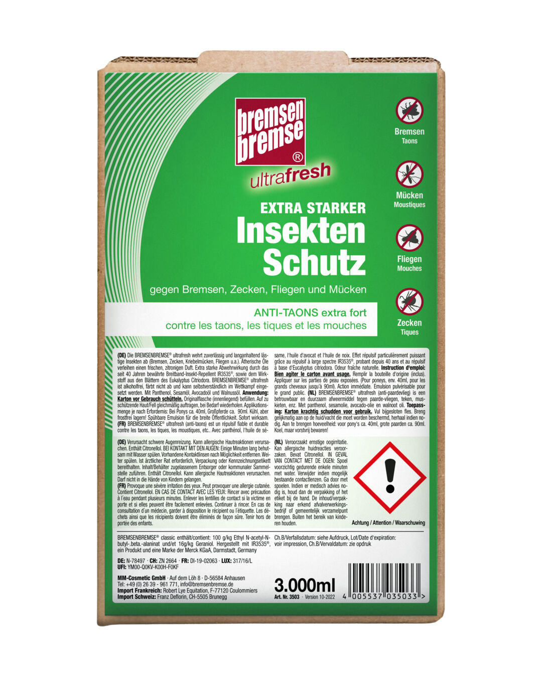 Insektenschutz-Spray ultrafresh | 3 l | Flasche | 50861866