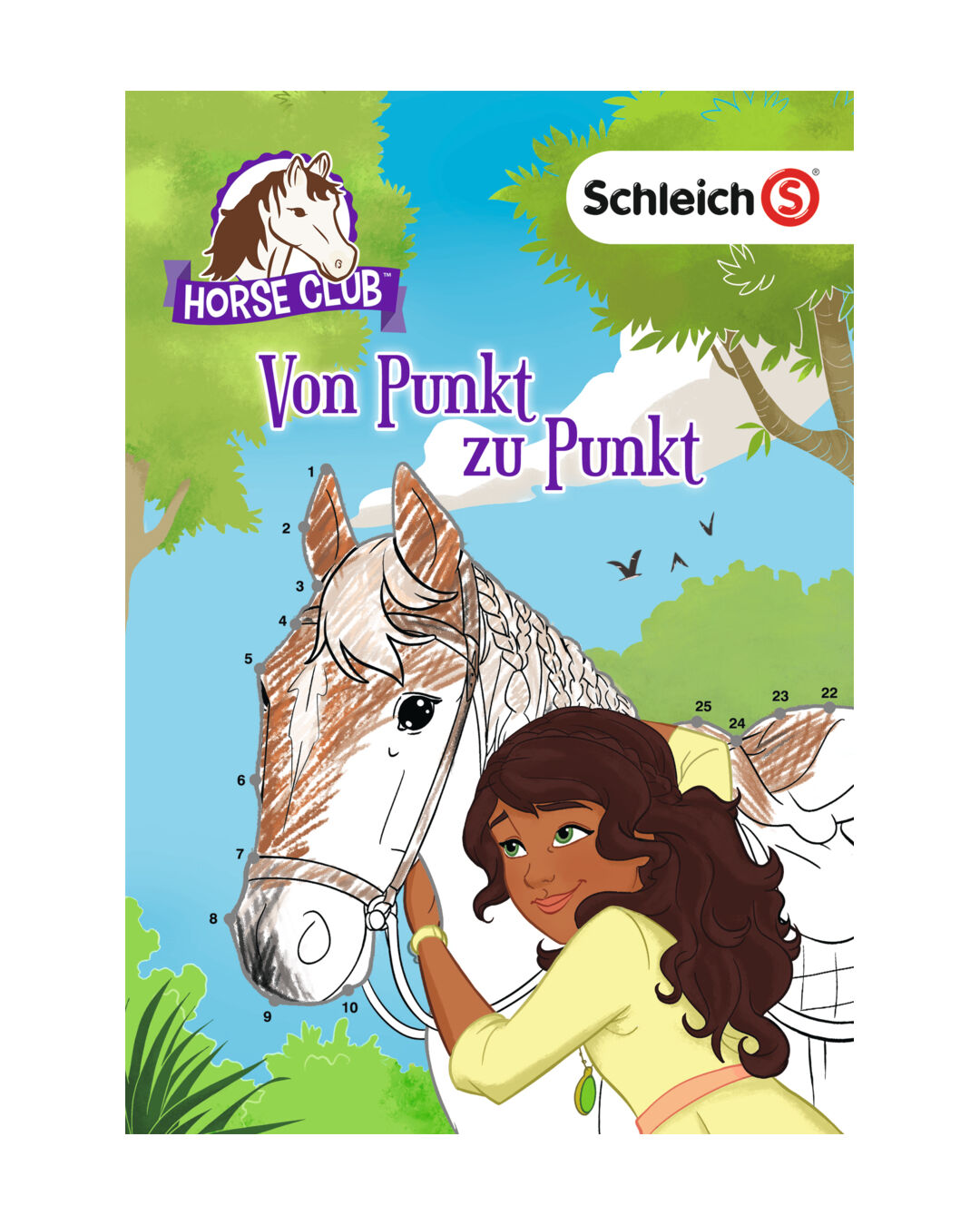 Malbuch Horse Club: von Punkt zu Punkt