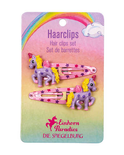 Haarclips Einhorn-Paradies