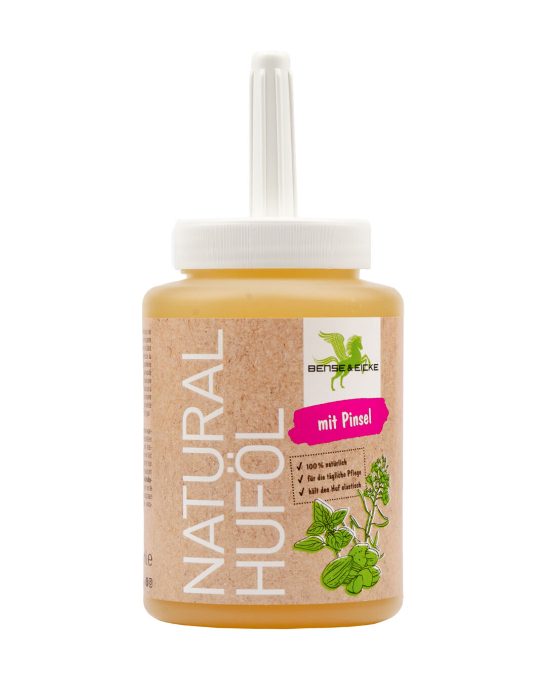 Natürliches Huföl mit Pinsel