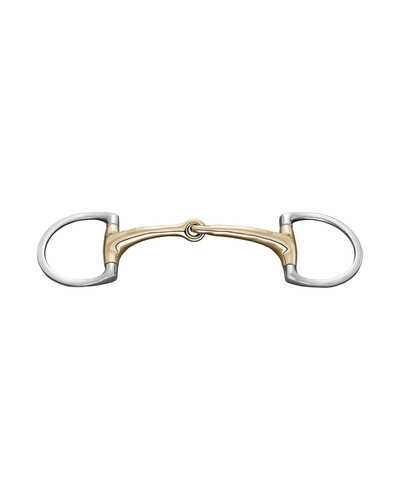 Olivenkopfgebiss Dynamic RS mit D-förmigem Ring 16 mm einfach gebrochen