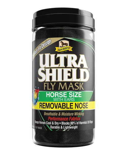 Fliegenmaske UltraShield mit Ohren und abnehmbarem Nasenteil