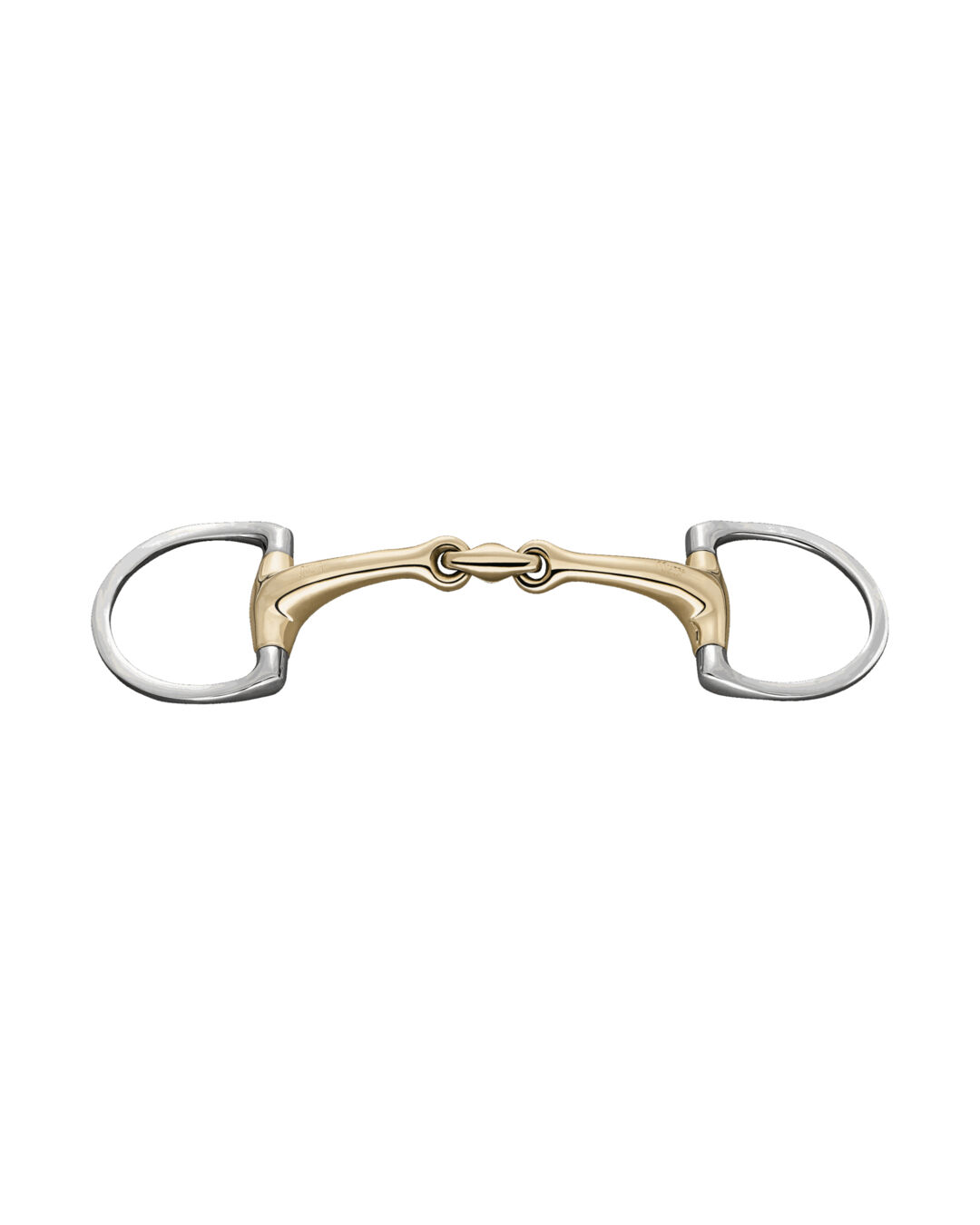 Olivenkopfgebiss Dynamic RS mit D-förmigem Ring 14/16 mm doppelt gebrochen