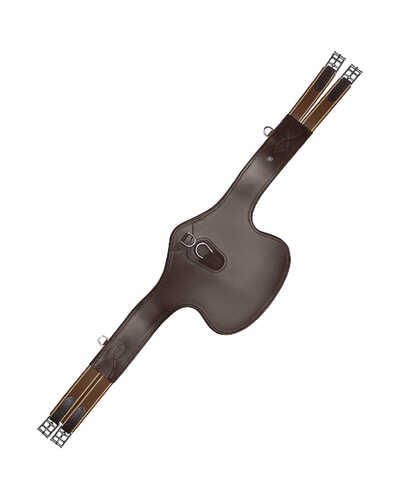 Ledersattelgurt mit Bauchlatz