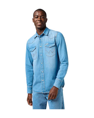 Jeanshemd Western Mid Light Wash
