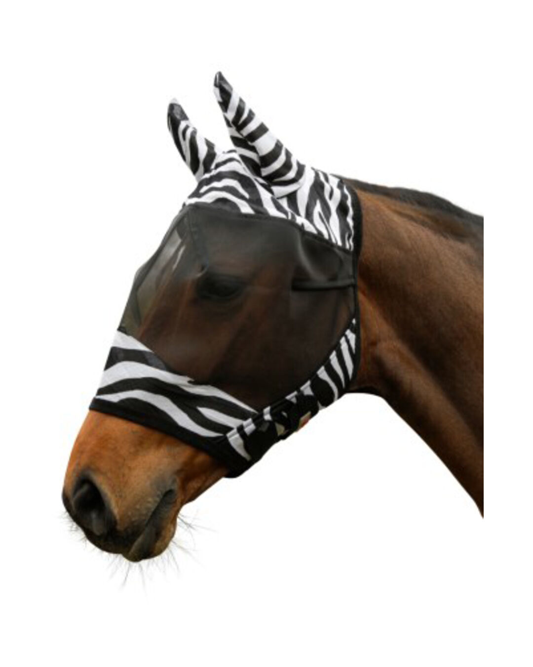 Fliegenmaske Zebra mit Ohren Fliegenmaske Zebra mit Ohren