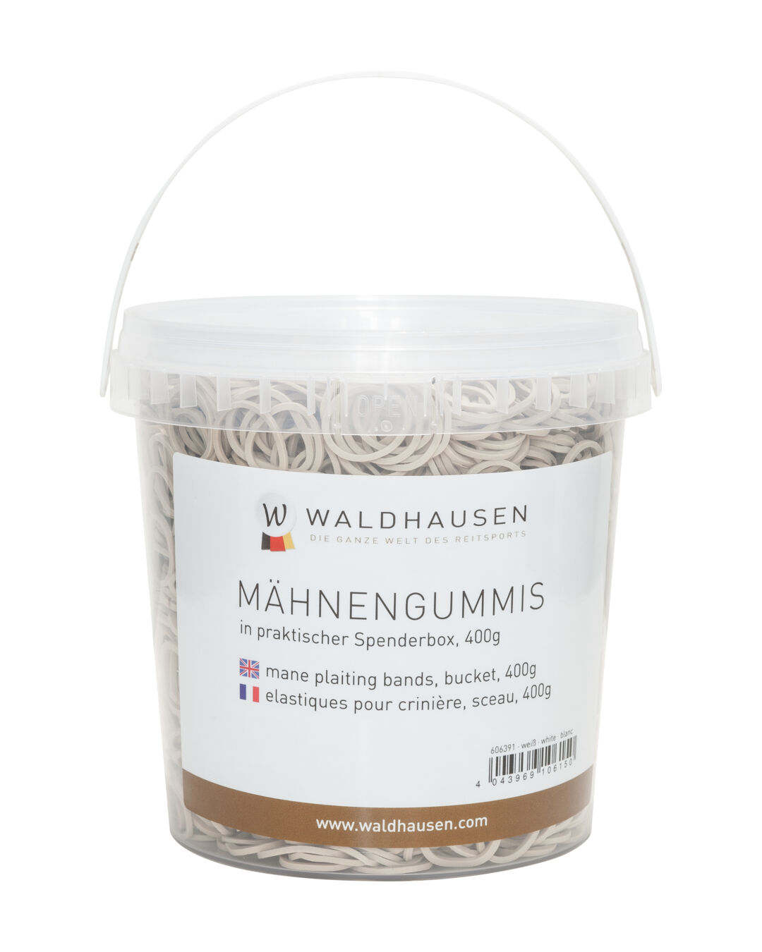 Mähnengummis im Eimer