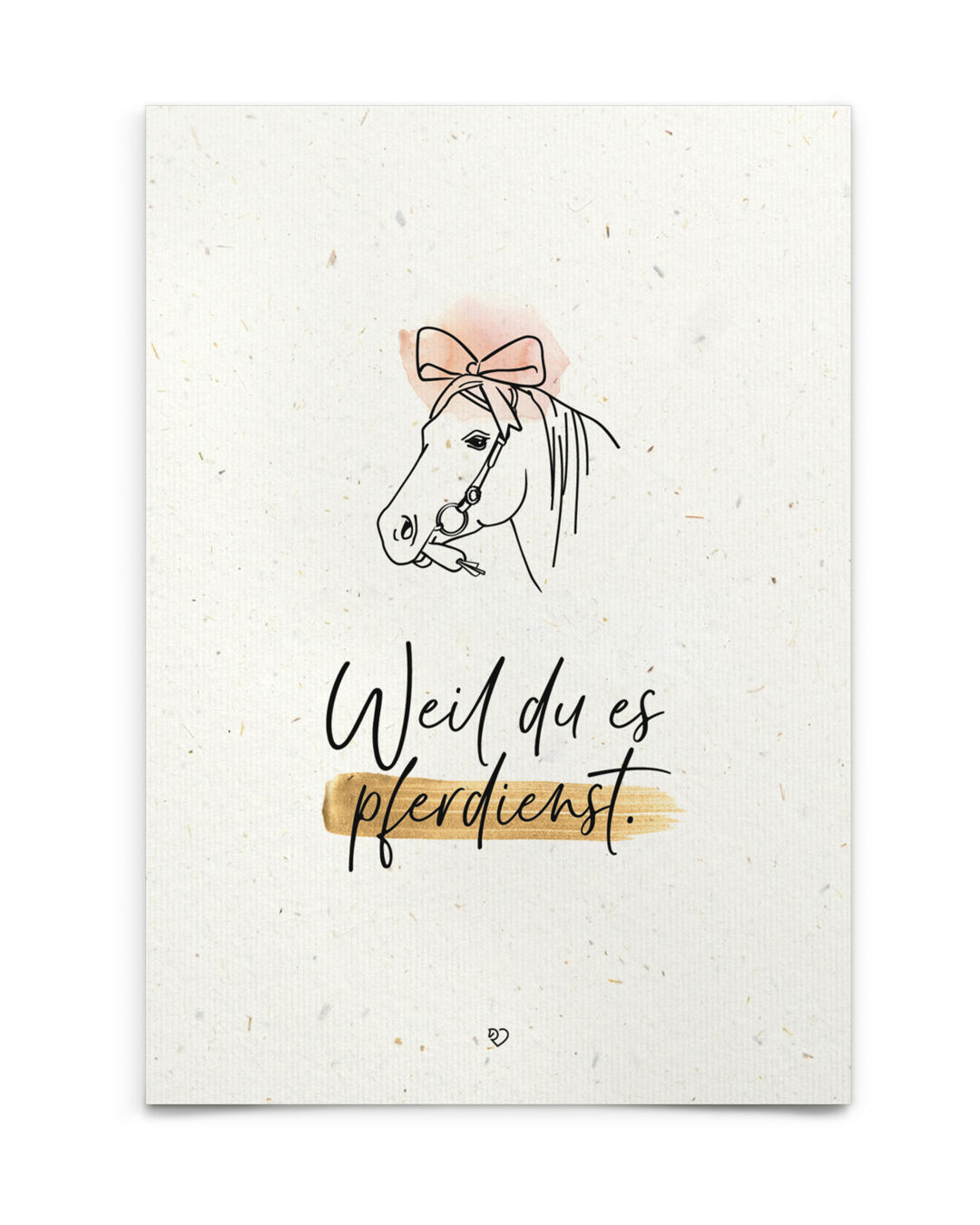 Strohpapier-Postkarte