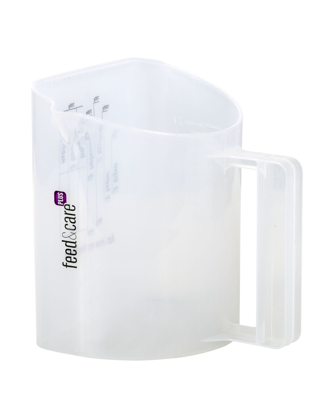 Futtermessbecher mit Ausgießer Futtermessbecher mit Ausgießer