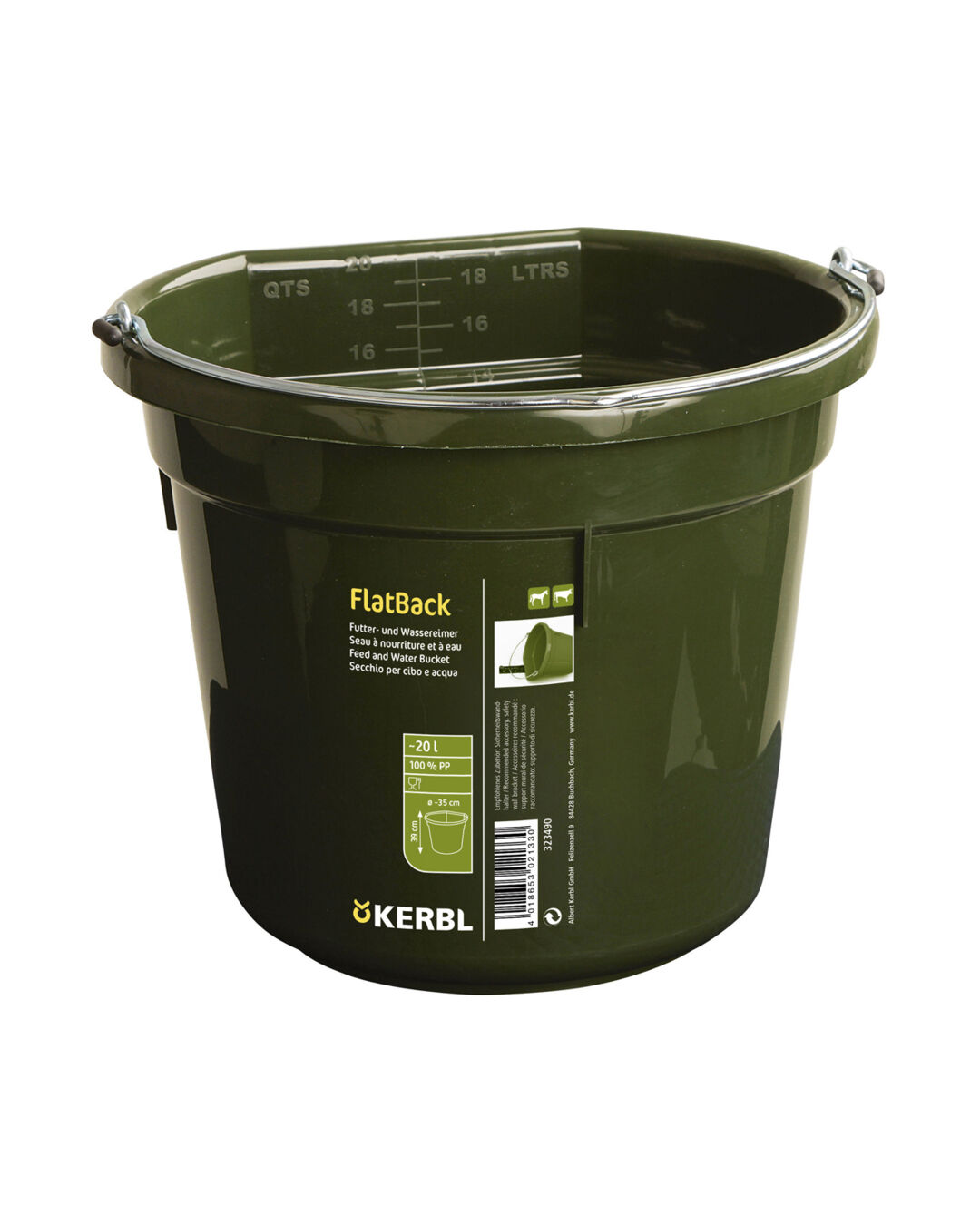 Futter- und Wassereimer FlatBac
